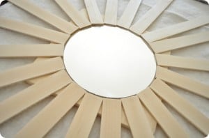 Paint Stick Sunburst Mirror